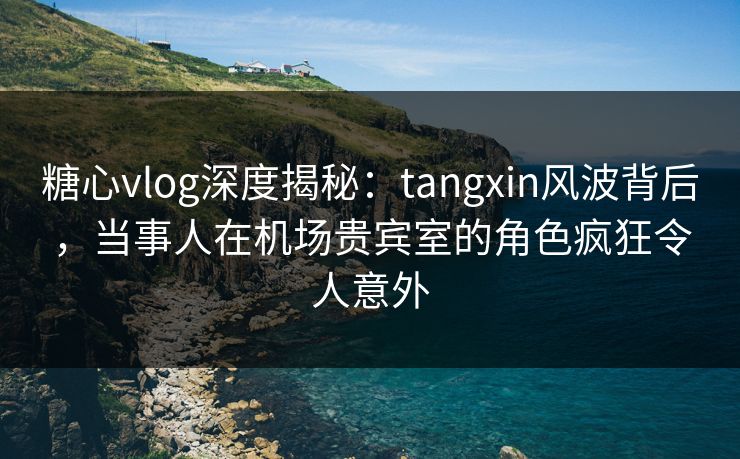 糖心vlog深度揭秘：tangxin风波背后，当事人在机场贵宾室的角色疯狂令人意外